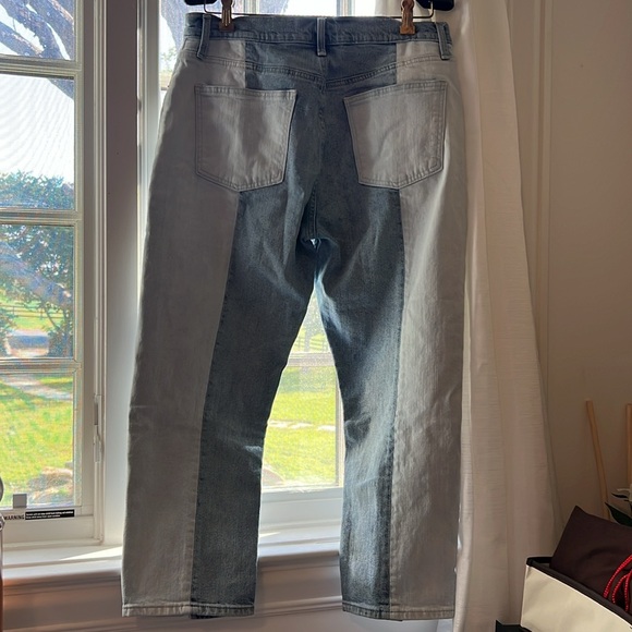 GAP High Rise Straight crop jeans with two tone color and spliced hem sz31👖 - Picture 6 of 8